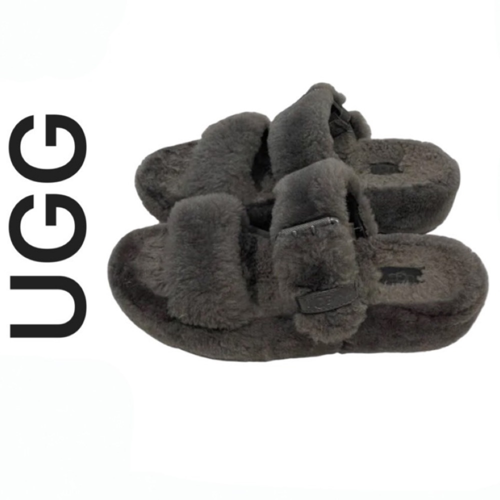 UGG. FUZZ YEAH. Charcoal color. Super Cozy Slippers.Size 7.5.